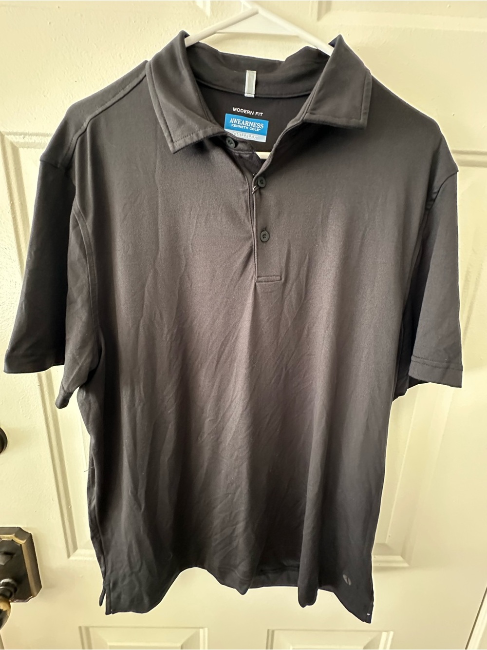 Kenneth Cole Modern Fit Black Polo